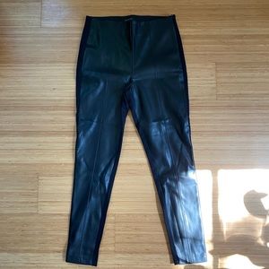 Ann Taylor leather paneled pants/leggings